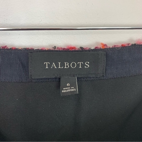 Talbots A-Line Wool Blend Pink Red Tweed Skirt Size 6 - Picture 2 of 9